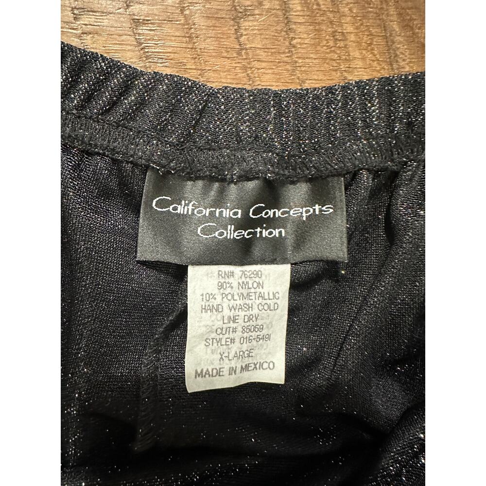 Vintage California Concepts Collection Black Sparkly Maxi Skirt - Picture 3 of 5